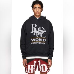 Rhude Black World Champion Hoodie